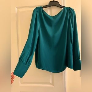 Express Emerald Green Long Sleeve Blouse